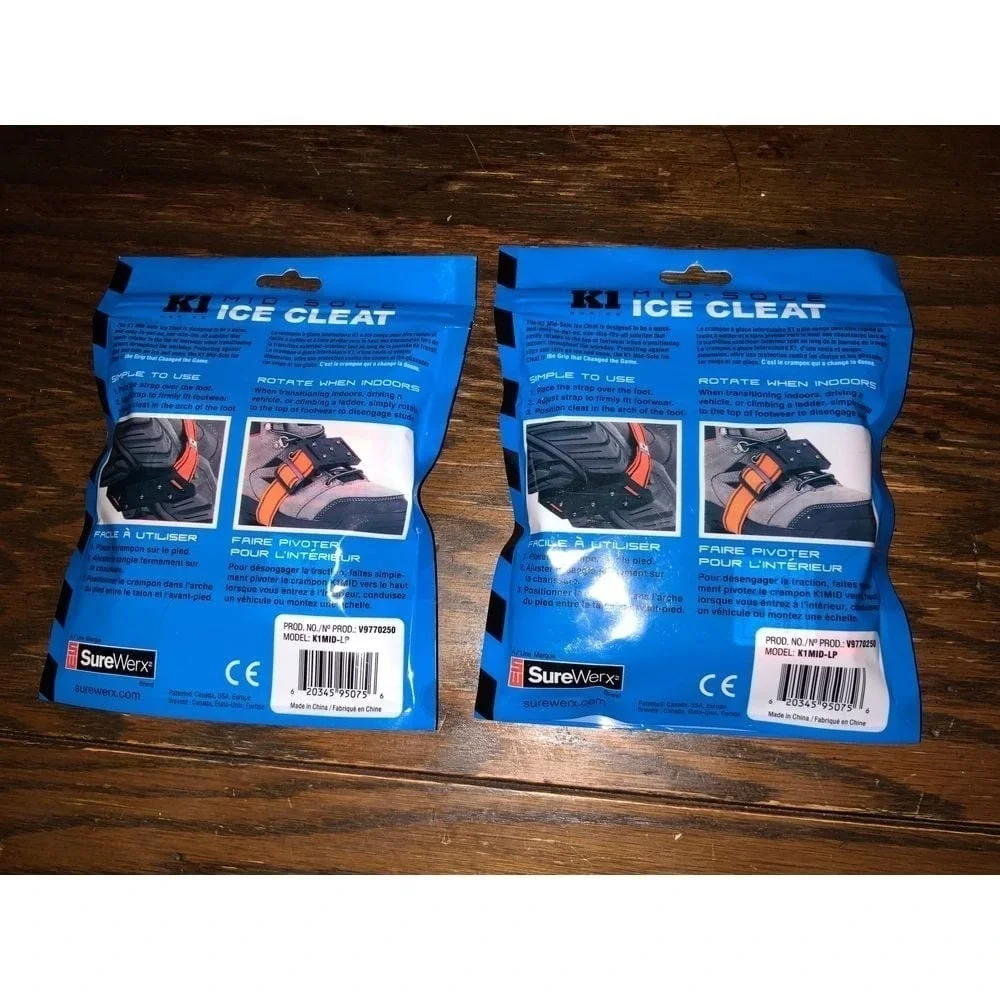 OS NIB K1 MID Ice Cleats Winter Traction Grips Grippers for Boots and Shoes